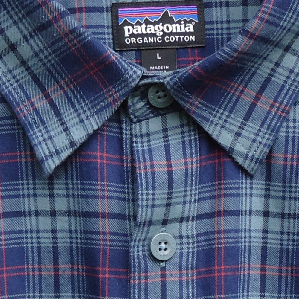 SIZE L. PATAGONIA 100% organic cotton flannel shirt. - Picture 3 of 16